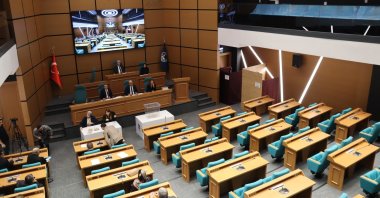 A new acting mayoral election is held at Üsküdar Municipality, Istanbul, Türkiye, Oct. 20, 2026. (IHA Photo)