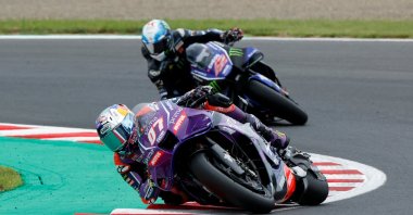 Prima Pramac Yamaha's Toprak Razgatlioglu in action during the Japanese Grand Prix race at Twin Ring Motegi, Motegi, Japan, Oct. 4, 2026. (Reuters Photo)