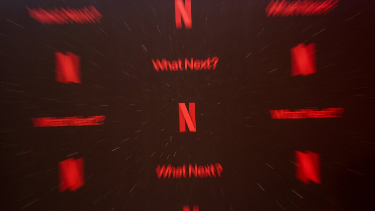 Netflix logo is displayed on a hoarding during an event, Mumbai, India, Feb. 3, 2026. (Reuters Photo)