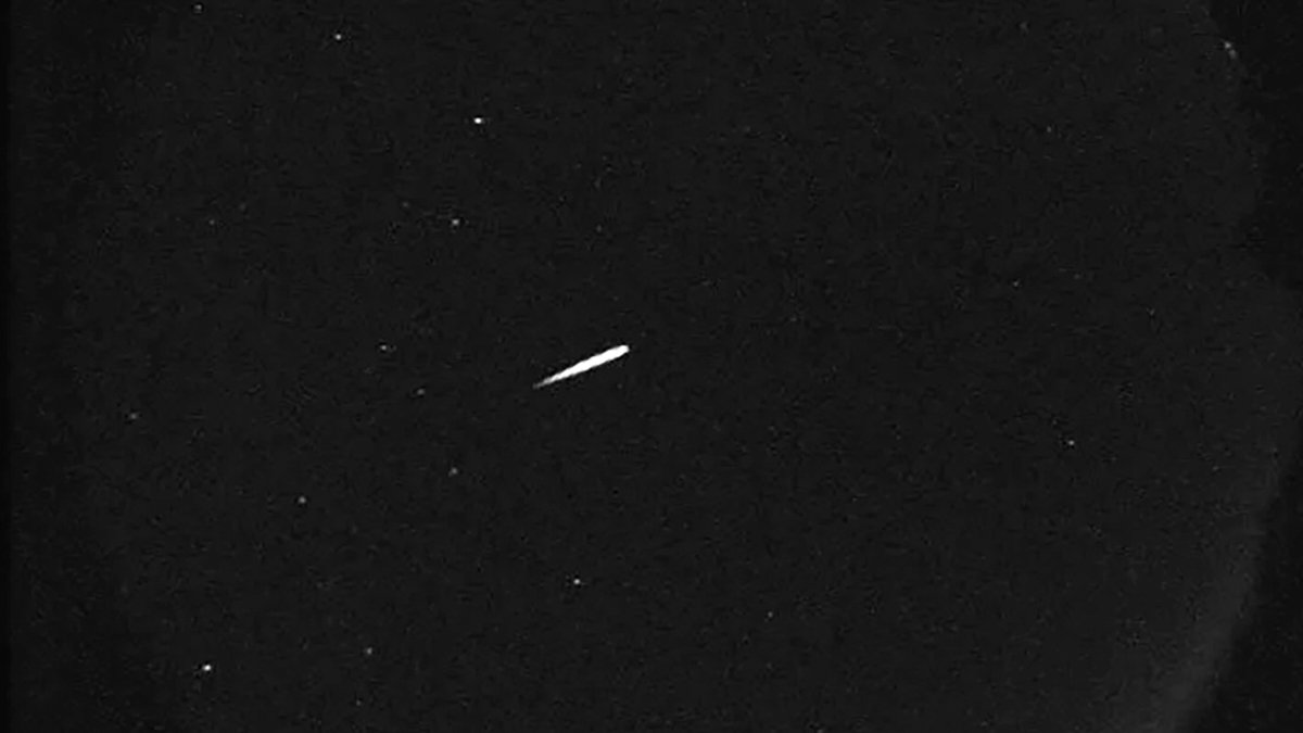 A meteor from the Orionid shower, Oct. 13, 2015. (NASA via AP Photo)