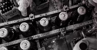 Bottles of Kızılay mineral water bearing the year 1926, when the brand was established, are seen in an undated file photo. (Courtesy of the Turkish Red Crescent)