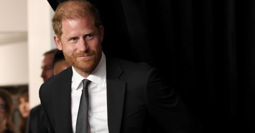 Prince Harry, Duke of Sussex, attends the Project Healthy Minds 3rd Annual Gala at Spring Studios, New York, U.S., Oct. 9, 2025. (Getty Images Photo)