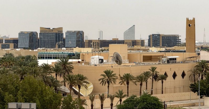The U.S. embassy headquarters in Riyadh, March 3, 2026. (AFP File Photo)