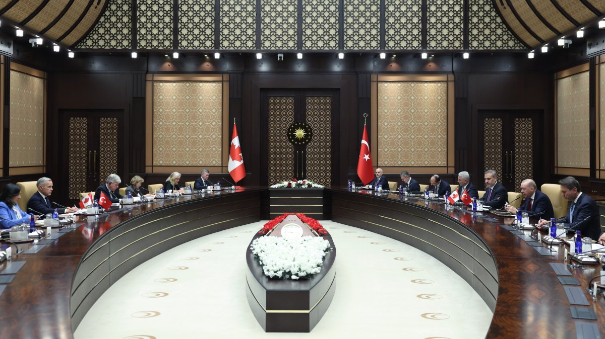 President Recep Tayyip Erdoğan and Canadian Prime Minister Mark Carney hold talks in Ankara, Oct. 22, 2026. (AA Photo)