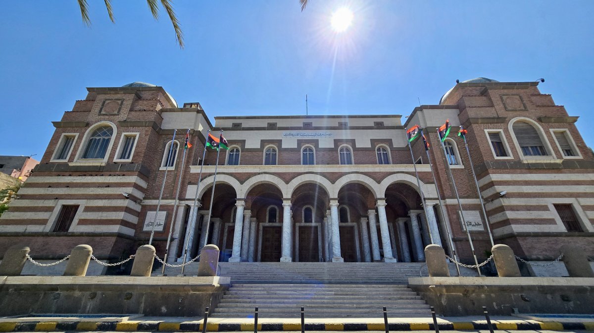 A picture shows a view of Libya's Central Bank headquarters in Tripoli, Aug. 27, 2024. (AFP File Photo)