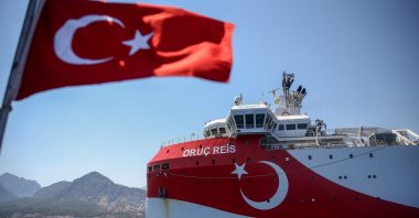 Turkish seismic exploration vessel Oruç Reis in the Eastern Mediterranean, July 23, 2020. (AA Photo)