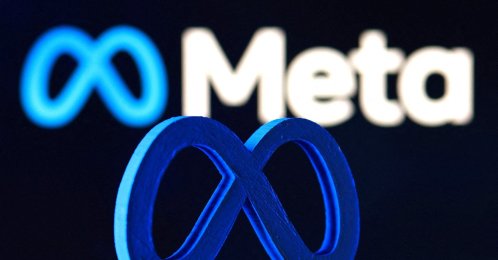 A 3D-printed Meta logo is seen in this illustration created on July 20, 2026. (Reuters Photo)