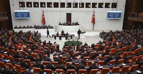 Lawmakers are seen at the Grand National Assembly of Türkiye in Ankara, Türkiye, Oct. 22, 2026. (AA Photo)
