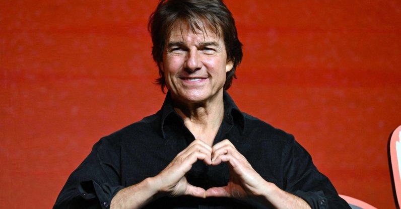 American actor Tom Cruise poses during a press conference for the film "Digger," Seoul, South Korea, Oct. 1, 2026. (AFP Photo)