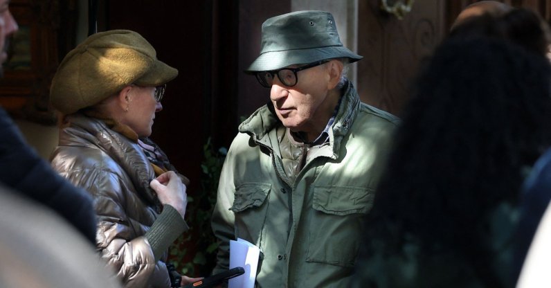 U.S. director Woody Allen is pictured on a set of a movie, central Madrid, Spain, Oct. 21, 2026. (AFP Photo)