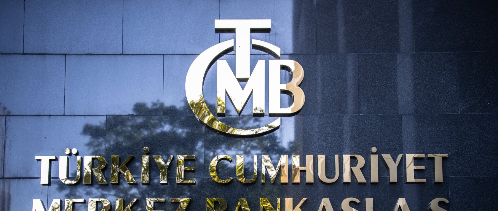 The entrance sign of the building housing the Turkish central bank, Ankara, Türkiye, Sept. 24, 2022. (Reuters Photo)