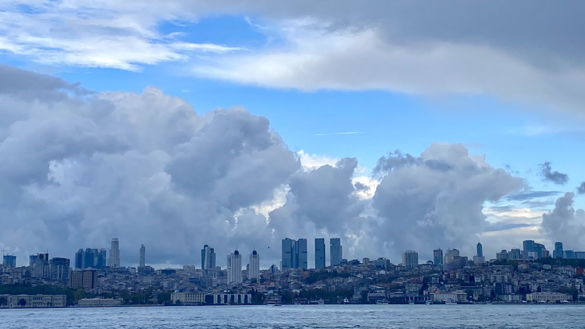 A view of business skyscrapers on the European side of Istanbul, Türkiye, Oct. 2, 2026. (AA Photo)