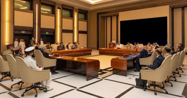 Delegations of Türkiye, Qatar, Pakistan and Indonesia meet for the new "Badr" pact, Doha, Qatar, Oct. 21, 2026. (AA Photo)