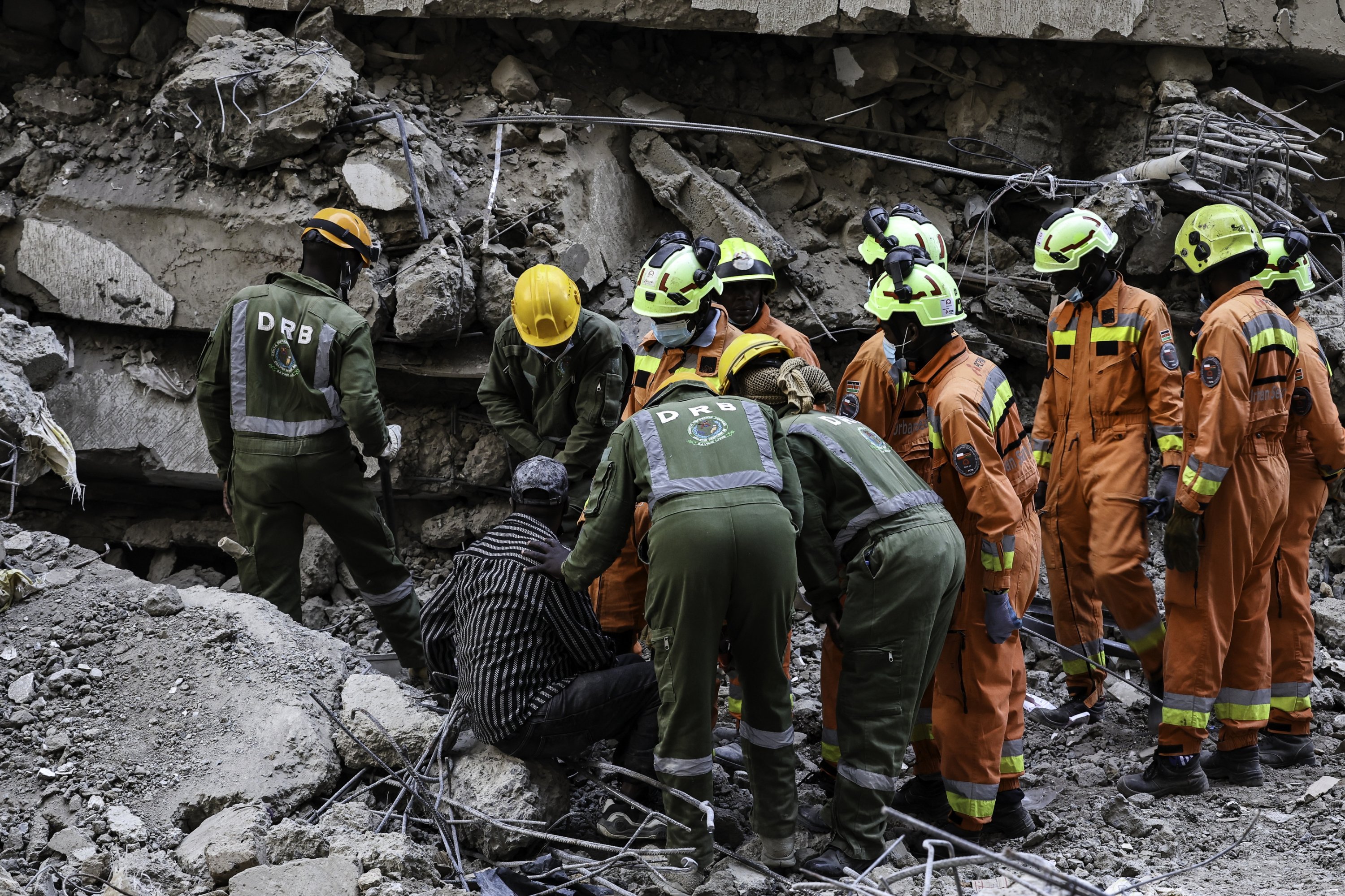 7 trapped after 16-storey building collapses in Kenya's Nairobi