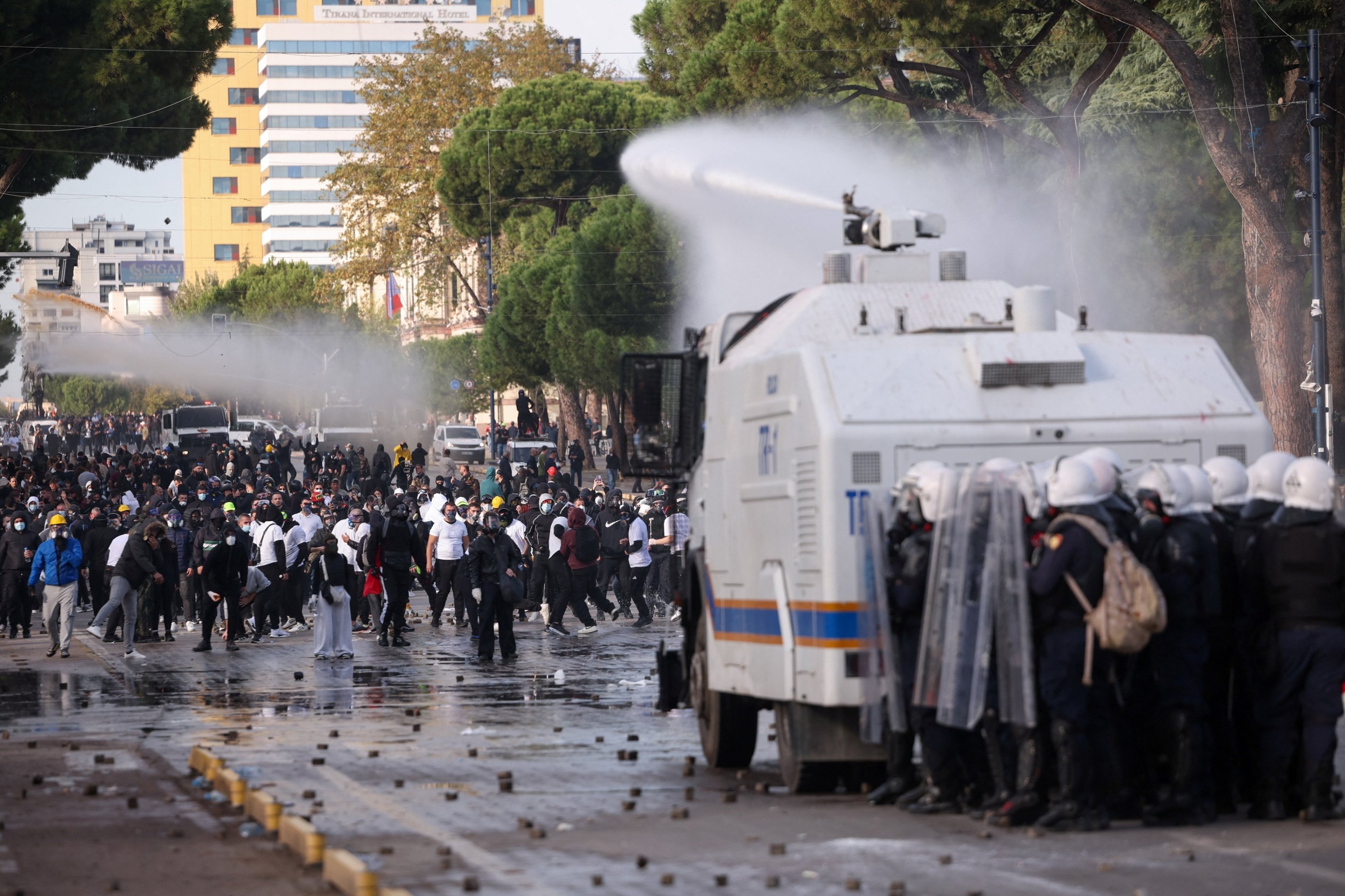 Students join Albania’s ‘Flamingo Revolution’ as unrest spreads