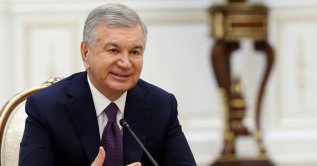 Uzbek President Shavkat Mirziyoyev gestures while speaking at a meeting, Tashkent, Uzbekistan, June 16, 2026. (AP Photo)