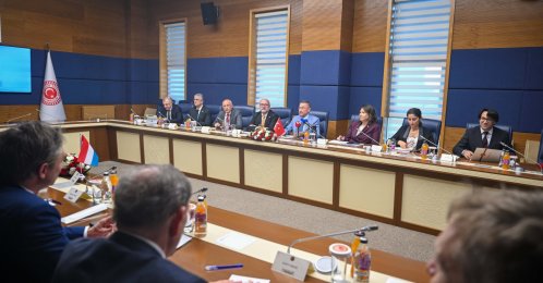 A view of members of Parliament's foreign affairs committee during a visit by a delegation from Luxembourg, Ankara, Türkiye, Oct. 22, 2026. (AA Photo)