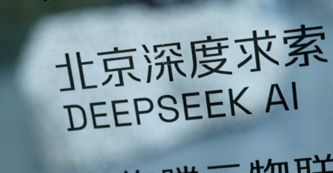 A DeepSeek AI sign is seen at a building where the Chinese startup's office is located, Beijing, China, Feb. 19, 2025. (Reuters Photo)