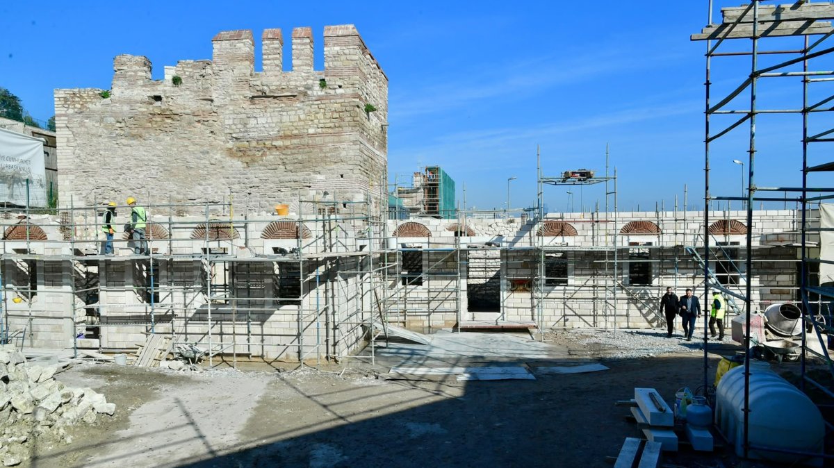 The Bostancılar Tabhanesi Mosque, also known as the Yedekçiler Mosque, is being restored in Istanbul’s Sarayburnu district nearly 70 years after it disappeared from the city’s historic skyline, Istanbul, Türkiye, Oct. 22, 2026. (AA Photo)