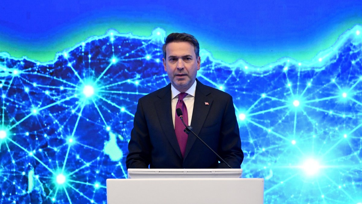 Energy and Natural Resources Minister Alparslan Bayraktar delivers a speech at an event, Ankara, Türkiye, Oct. 26, 2026. (AA Photo)