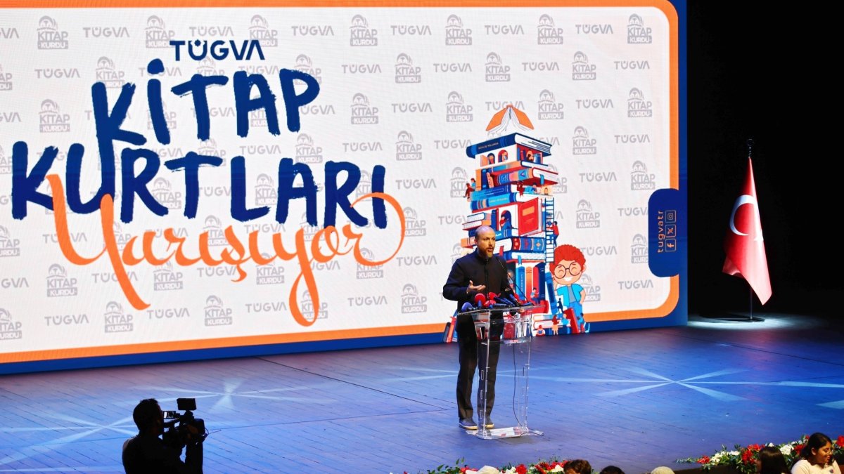 TÜGVA High Consultation Board Member Necmettin Bilal Erdoğan speaks at the launch event, Gaziantep, southern Türkiye, Oct. 26, 2026. (İHA Photo)