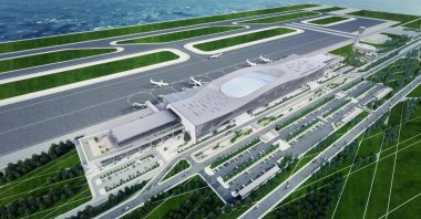 This illustration shows the planned new airport in Trabzon province, Türkiye. (DHA Photo)
