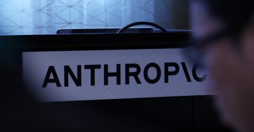 Anthropic’s logo is displayed at a media briefing marking the anniversary of the opening of Anthropic’s office in Tokyo, Japan, Oct. 14, 2026. (Reuters Photo)