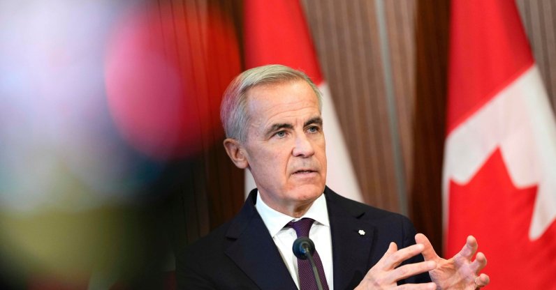 Canada Prime Minister Mark Carney during a news conference on Parliament Hill in Ottawa, Canada, Oct. 21, 2026. (AP Photo)