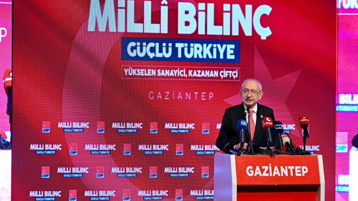 CHP leader Kemal Kılıçdaroğlu speaks at an event, Gaziantep, southern Türkiye, Oct. 24, 2026. (AA Photo)