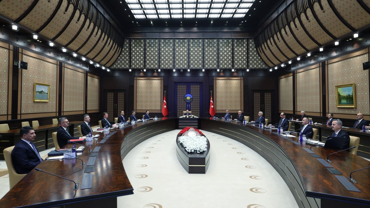 President Recep Tayyip Erdoğan chairs the second meeting of the Cybersecurity Board at the Presidential Complex in Ankara, Oct. 27, 2026. (AA Photo)