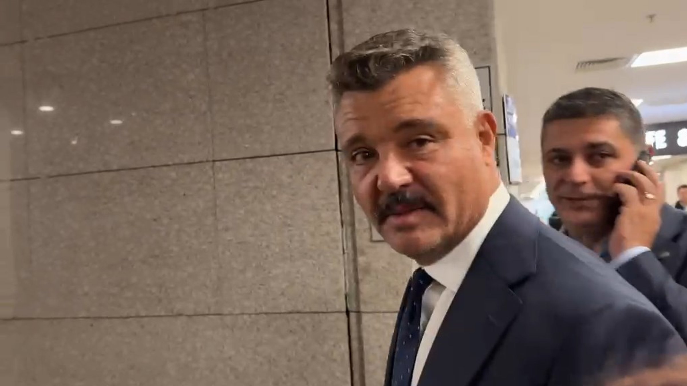 Former Fenerbahçe president Sadettin Saran arrives at the courthouse for a hearing in his trial on charges of trafficking or supplying narcotic or stimulant substances, Istanbul, Türkiye, Oct. 28, 2026. (DHA Photo)