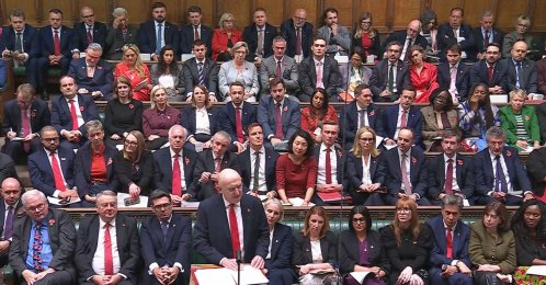 This video grab, taken from footage broadcast by the UK Parliamentary Recording Unit (PRU) via the Parliament TV website, shows Britain's Chancellor of the Exchequer John Healey as he presents the budget in the House of Commons in London, U.K., Oct. 28, 2026. (AFP Photo)