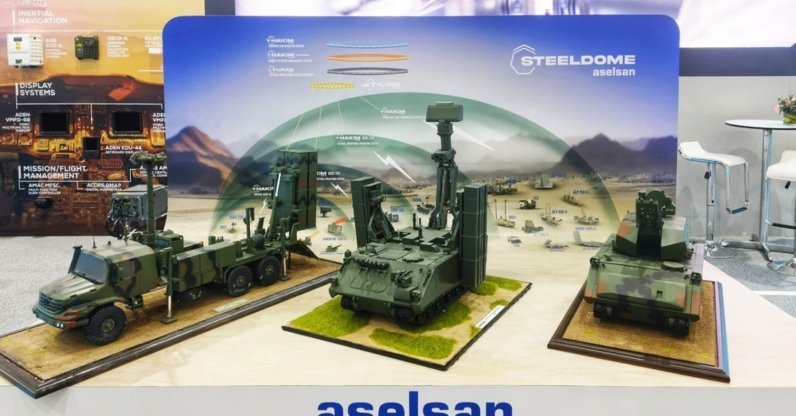 Models of defense systems developed by Aselsan, Langkawi, Malaysia,  May 24, 2025. (Shutterstock Photo)