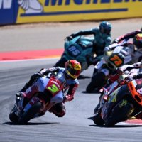 ELF Marc VDS Racing Team rider Deniz Öncü competes in round 13 of the 2026 Moto2 World Championship at the Aragon Grand Prix at MotorLand Aragon, Alcaniz, Spain, Aug. 30, 2026. (AA Photo)