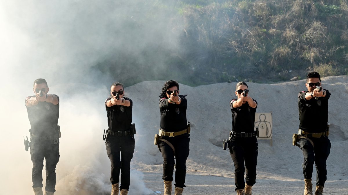 Police officers take part in tactical firearms training ahead of the United Nations Climate Change Conference (COP31), Antalya, Türkiye, Oct. 23, 2026. (AA Photo)