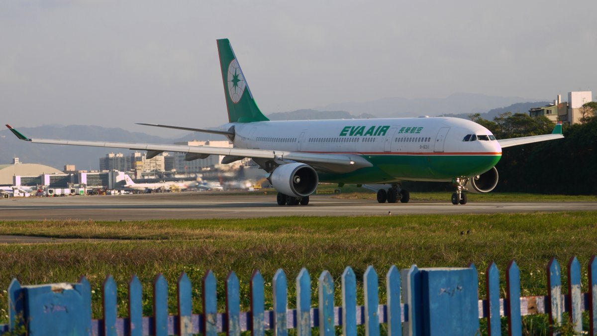 An EVA Airways aircraft seen at Songshan Airport Taipei, Taiwan, Dec. 18, 2010. (Shutterstock)