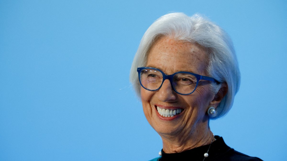 European Central Bank (ECB) President Christine Lagarde reacts during an address to the media after the ECB's Governing Council meeting, at the ECB headquarters in Frankfurt, Germany, Dec. 18, 2025. (Reuters Photo)