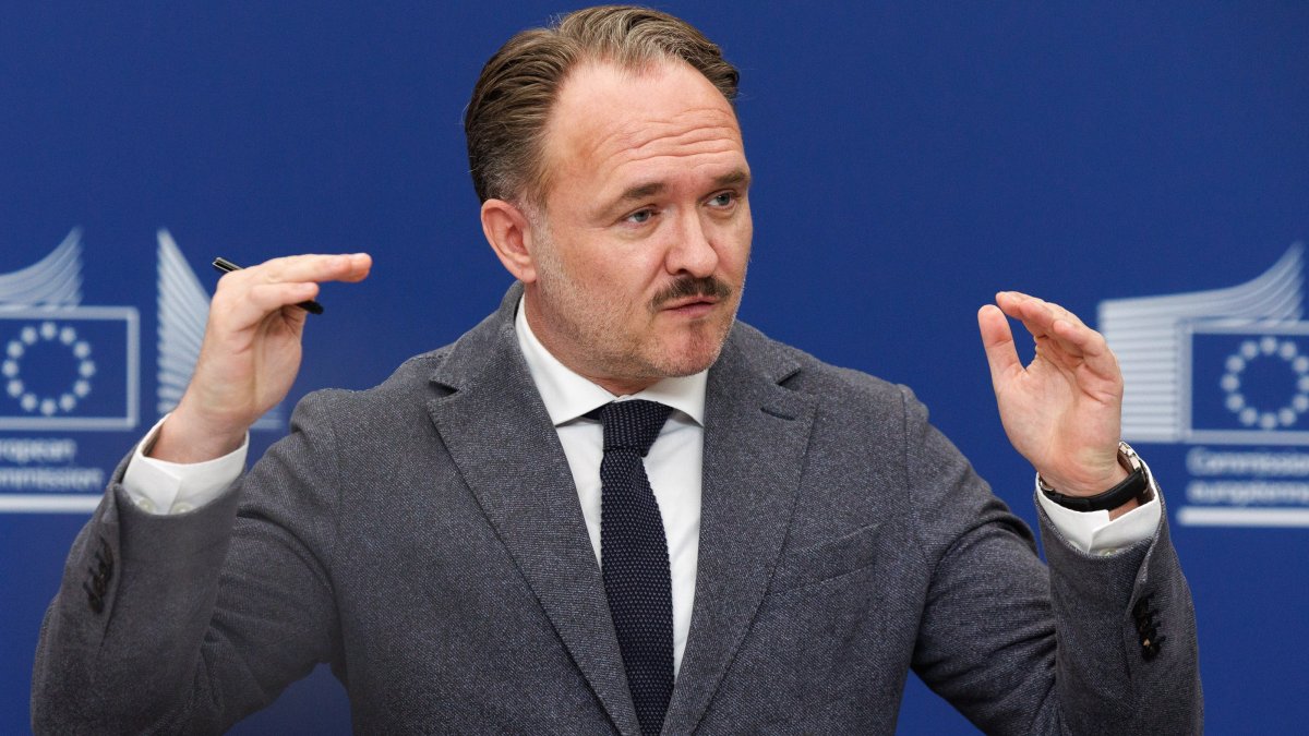 European Commissioner for Energy and Housing Dan Jorgensen attends a press conference following the High-Level Dialogue on EU Refineries in Brussels, Belgium, Oct. 28, 2026. (EPA Photo)