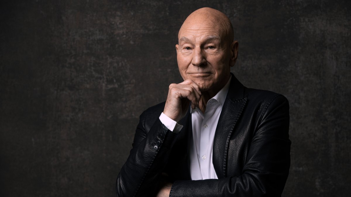 Patrick Stewart, cast member in the Paramount  television series "Star Trek: Picard," poses for a portrait during the Winter Television Critics Association Press Tour in Pasadena, California, Jan. 9, 2023. (AP Photo)