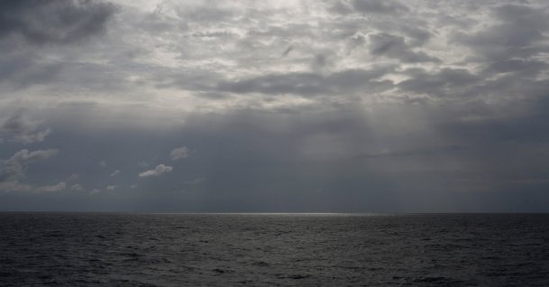 The sun shines over international waters north of Libya, Sept. 8, 2019.  (AP Photo)