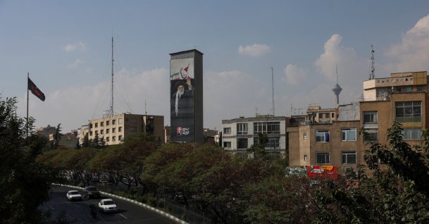 A billboard with an image of Iran's late Supreme Leader Ayatollah Ali Khamenei on a street, Tehran, Iran, Oct. 26, 2026. (Reuters via West Asia News Agency) 