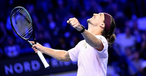 Germany's Alexander Zverev celebrates after his match against the Netherlands' Tallon Griekspoor (not pictured) at the Erste Bank Open 2026 ATP 500 tennis tournament in Vienna, Austria, Oct. 29, 2026. (AFP Photo)