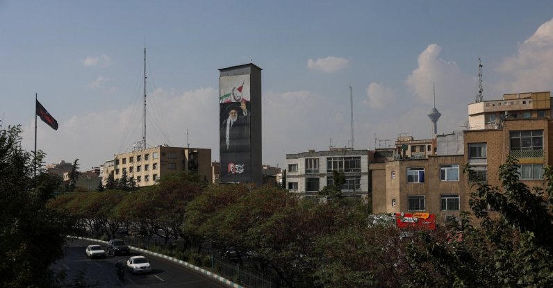 A billboard with an image of Iran's late Supreme Leader Ayatollah Ali Khamenei on a street, Tehran, Iran, Oct. 26, 2026. (Reuters via West Asia News Agency) 