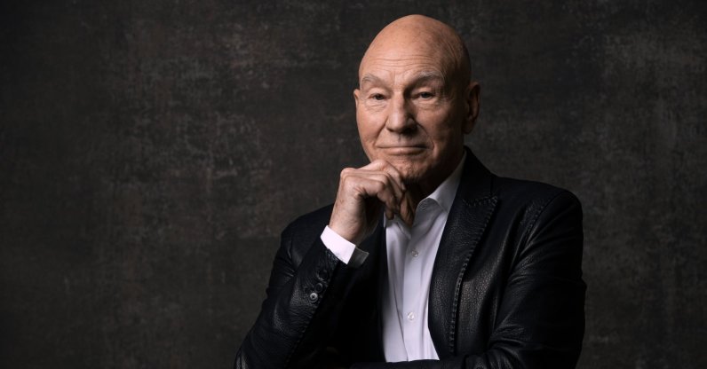 Patrick Stewart, cast member in the Paramount+ television series "Star Trek: Picard," poses for a portrait during the Winter Television Critics Association Press Tour in Pasadena, California, U.S., Jan. 9, 2023. (AP Photo)