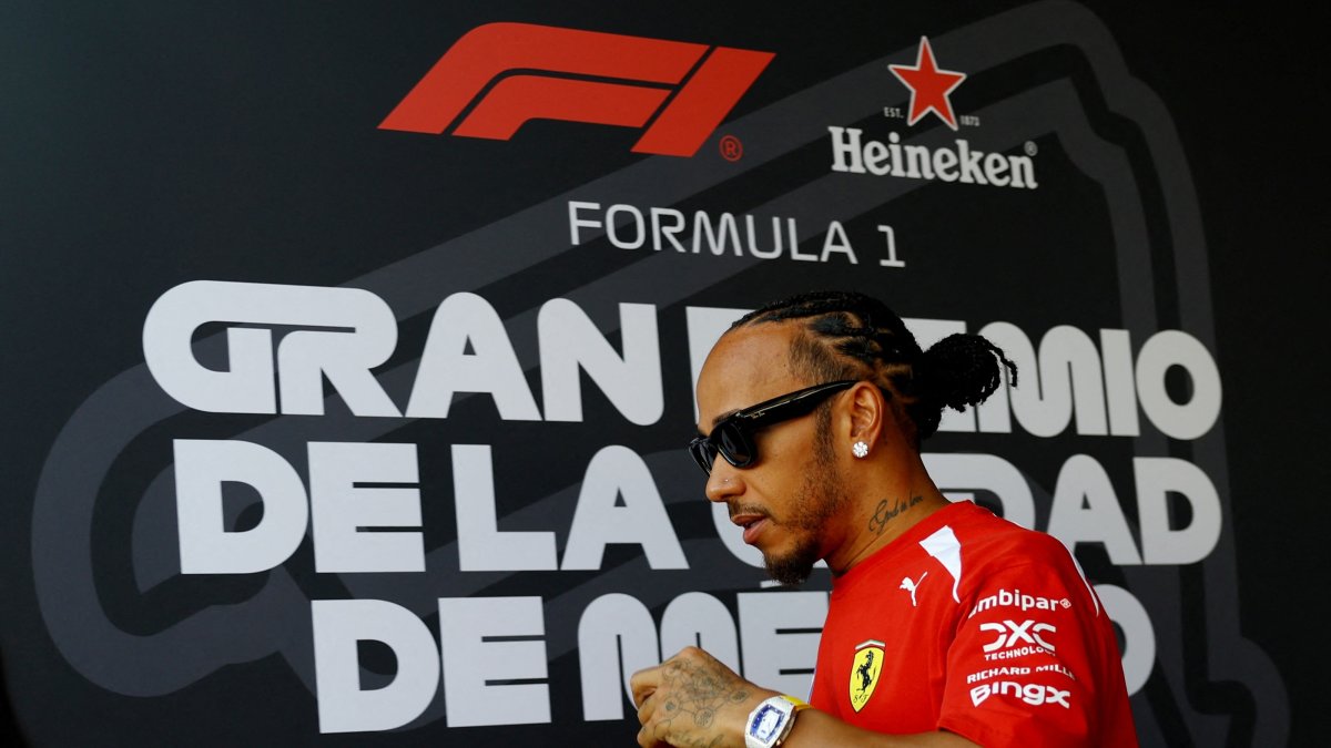 Ferrari's Lewis Hamilton ahead of the Mexico City Grand Prix at the Autodromo Hermanos Rodriguez, Mexico City, Mexico, Oct. 29, 2026. (Reuters Photo)