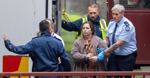 Erin Patterson arrives at the Supreme Court of Victoria, Melbourne, Australia, Aug. 25, 2025. (AP Photo)