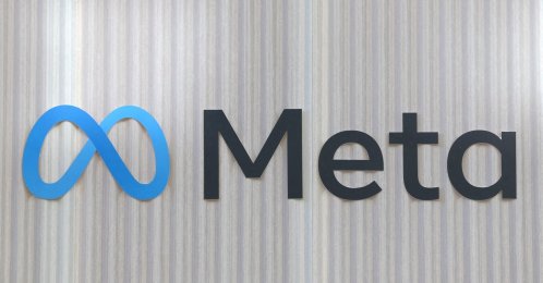 The logo of Meta is seen at the entrance of the company's temporary stand ahead of the World Economic Forum (WEF) in Davos, Switzerland, Jan. 18, 2025. (Reuters Photo)