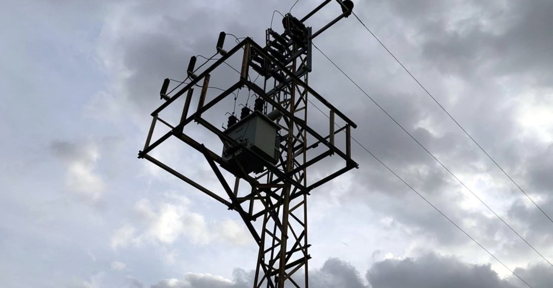 An electricity grid is seen in Kırıkkale province, central Türkiye, Oct. 12, 2026. (AA Photo)