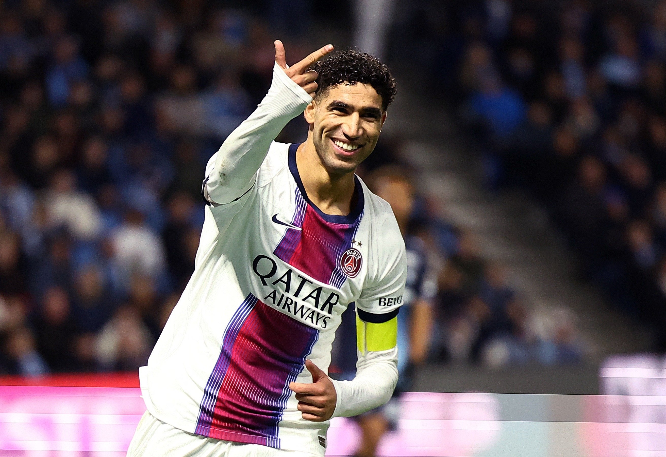 Hakimi hat trick powers PSG rout as Lille climb to 2nd